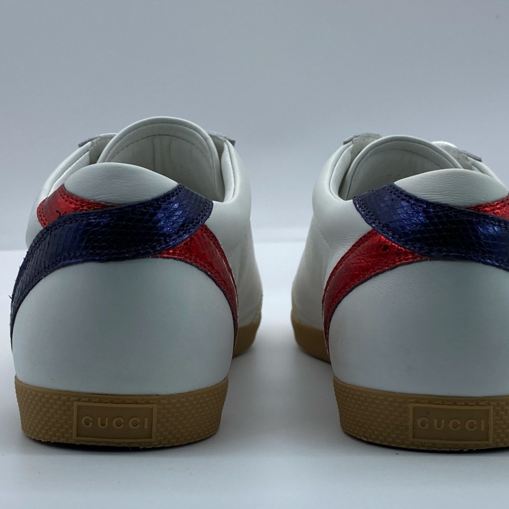 Gucci Bambi GG White Leather Low-top Sneakers - Picture 6 of 11